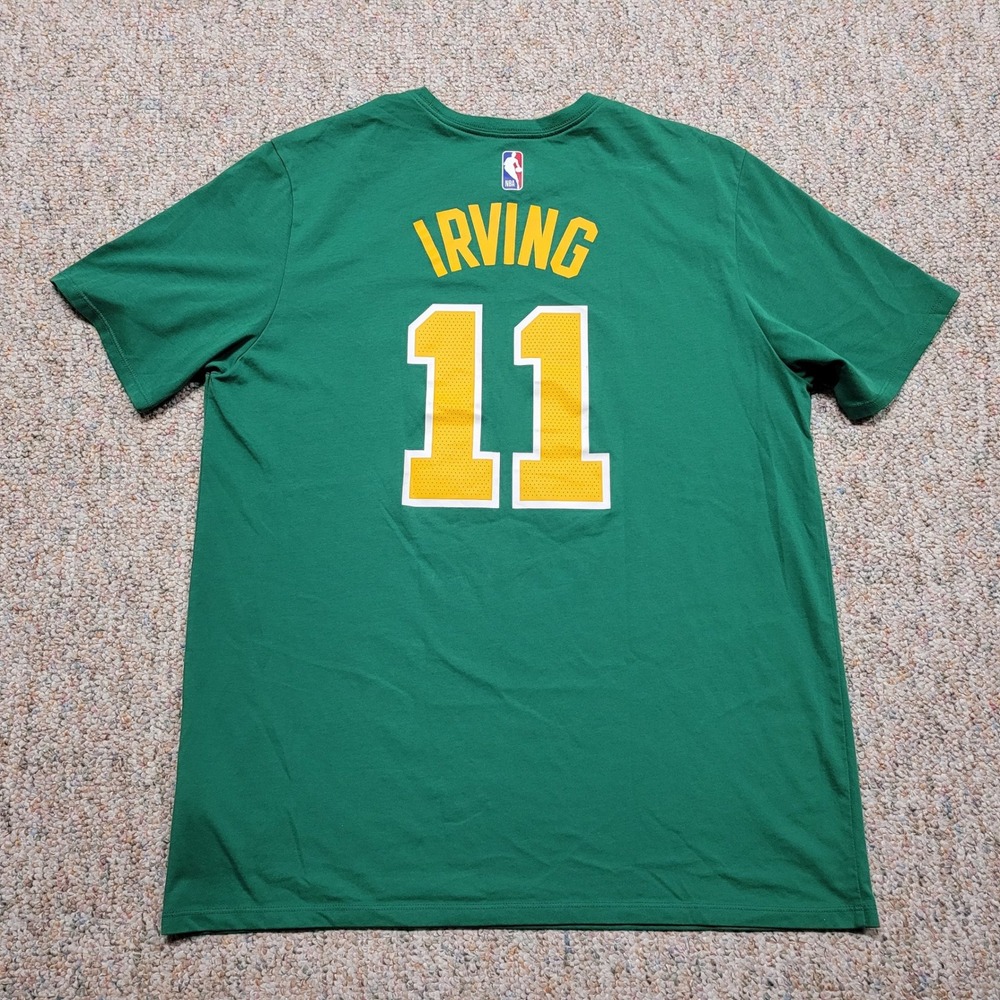 Nike Boston Celtics Shirt Mens XL Green Dri-FIT Kyrie Irving NBA AO0873-313 - Picture 14 of 16